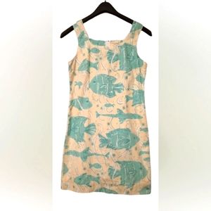 Lilly Pulitzer Fish Pattern Shift Dress